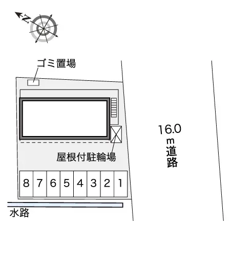 ★手数料０円★相生市山手２丁目 月極駐車場